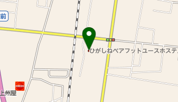 ひがしねベアフットユースホステルの地図画像
