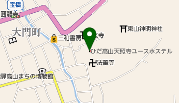 ひだ高山天照寺ユースホステルの地図画像