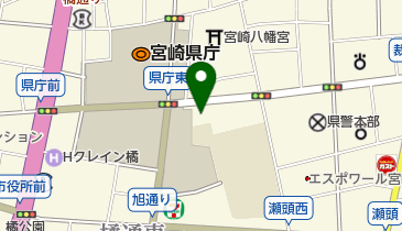 ユースホステルサンフラワー宮崎の地図画像