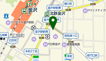Jネットレンタカー ガーデンホテル金沢案内所の地図画像