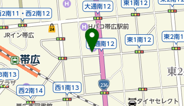 タイムズカーレンタル 帯広駅前店の地図画像