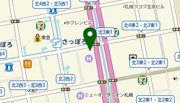 ホンダレンタリース北海道 札幌駅前ANAクラウンプラザホテル札幌店の地図画像