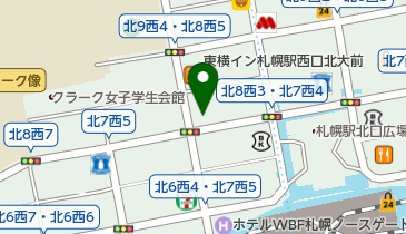 トヨタレンタカー 札幌駅北口出発カウンターの地図画像