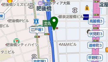 トヨタレンタカー 淀屋橋店の地図画像