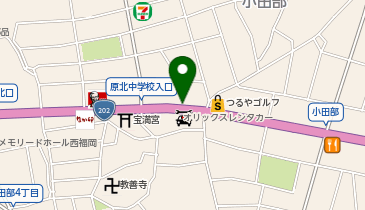 オリックスレンタカー 小田部店の地図画像
