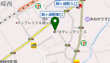 トヨタレンタカー 姉ヶ崎駅前店の地図画像