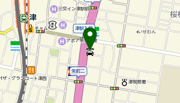 オリックスレンタカー 津駅前店の地図画像