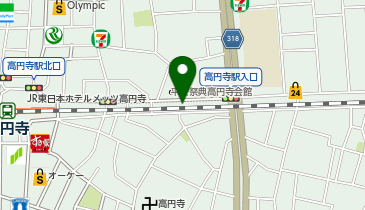 オリックスレンタカー 高円寺駅北口店の地図画像