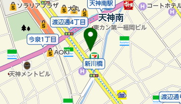 AVISレンタカー 天神渡辺通店の地図画像