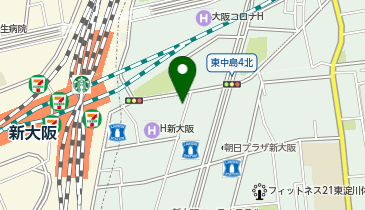 スカイレンタカー 新大阪駅東口店の地図画像