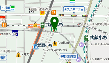 キャンピングカー 武蔵小杉駅配車場所の地図画像