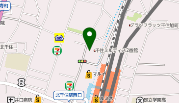 AXCELIA 北千住駅配車場所の地図画像