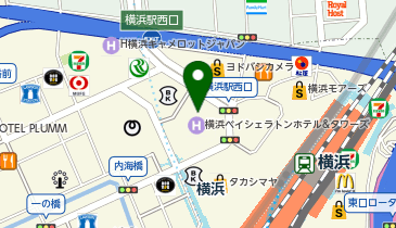 AXCELIA 横浜駅配車場所の地図画像