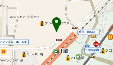 AXCELIA 川崎駅配車場所の地図画像