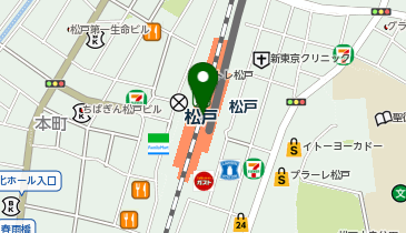 AXCELIA 松戸駅配車場所の地図画像