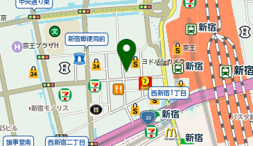 AXCELIA 新宿駅配車場所の地図画像