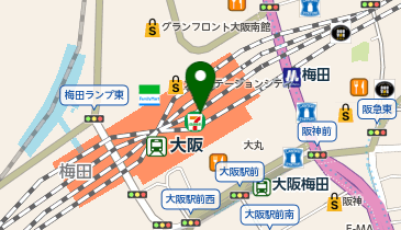 SSレンタカー 大阪駅配車場所の地図画像