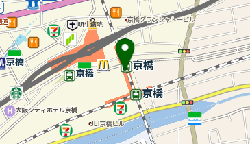 SSレンタカー 京橋駅配車場所の地図画像