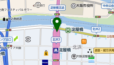 SSレンタカー 淀屋橋駅配車場所の地図画像