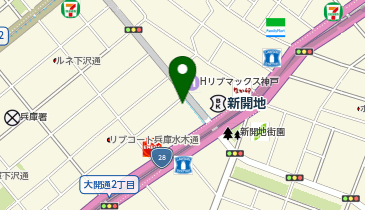 タイムズカーレンタル 新開地店の地図画像