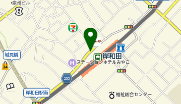 AXCELIA 岸和田駅配車場所の地図画像