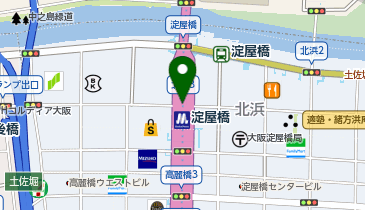 AXCELIA 淀屋橋駅配車場所の地図画像