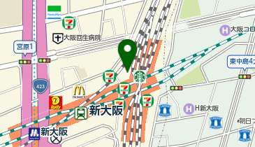 AXCELIA 新大阪駅配車場所の地図画像