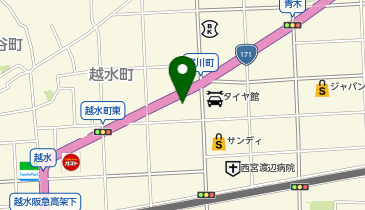 タイムズカーレンタル 西宮171店の地図画像