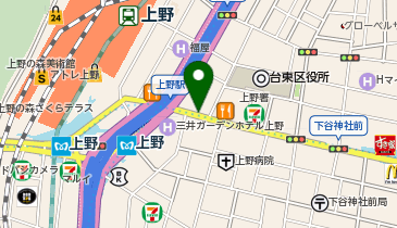 ROYALRIDE 上野駅配車場所の地図画像