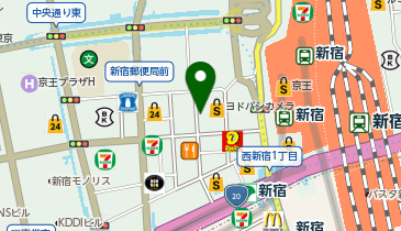 ROYALRIDE 新宿駅配車場所の地図画像