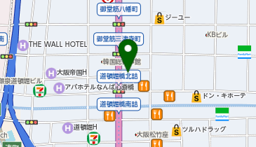 オリックスレンタカー なんば駅道頓堀店の地図画像