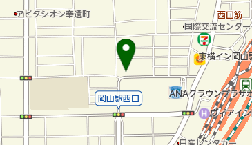 タイムズカーレンタル 岡山駅西口店 の地図画像