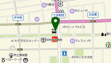 オリックスレンタカー いわき十五町目店の地図画像