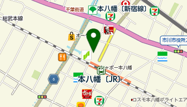 デイリーヤマザキ 本八幡駅前店の地図画像