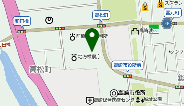 ニューヤマザキデイリーストア 高崎市役所店の地図画像