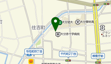 ニューヤマザキデイリーストア 大分赤十字病院店の地図画像