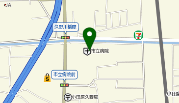 ニューヤマザキデイリーストア 小田原市立病院店の地図画像