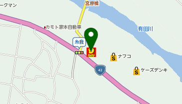 デイリーヤマザキ 有田糸我北店の地図画像
