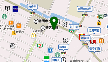 デイリーヤマザキ 静岡追手町御幸通り店の地図画像
