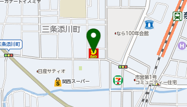 デイリーヤマザキ 奈良三条宮前町店の地図画像