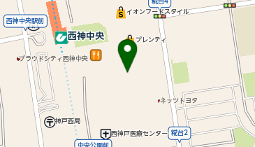 デイリーヤマザキ Uライン西神中央店の地図画像