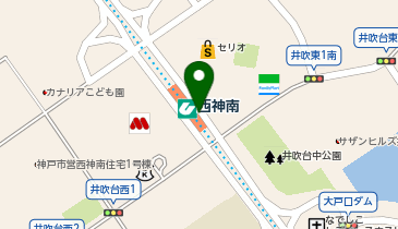 デイリーヤマザキ Uライン西神南店の地図画像