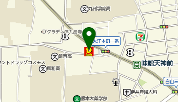 デイリーヤマザキ 熊本大江本町店の地図画像
