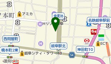 名鉄協商カーシェア カリテコ JR岐阜駅北の地図画像