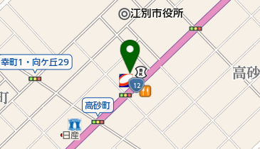 ニコニコレンタカー 江別高砂店の地図画像