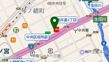 ニコニコレンタカー 三宮店の地図画像