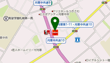 ニコニコレンタカー 月寒中央通店の地図画像