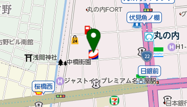 ニコニコレンタカー 名古屋丸の内店の地図画像
