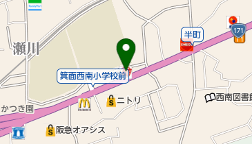 ニコニコレンタカー 箕面瀬川店の地図画像