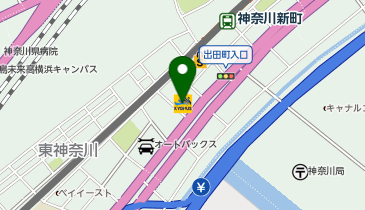 ニコニコレンタカー 神奈川新町駅店の地図画像